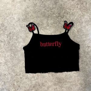Butterfly crop top